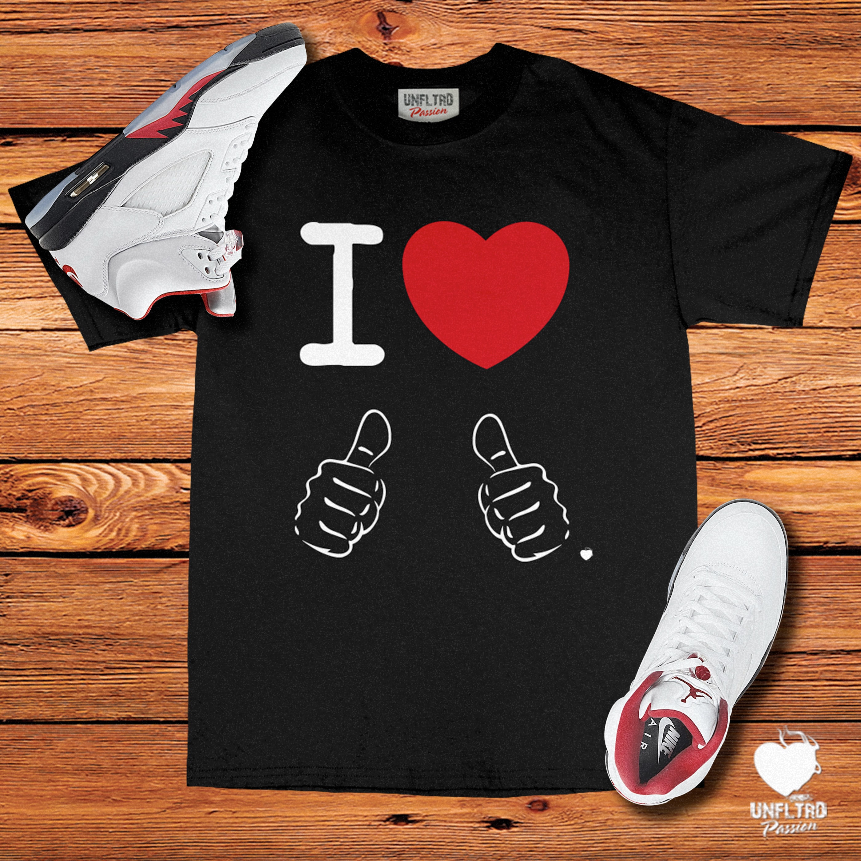 Fire Red Jordan 5 Black Tee I Love Me Shirt From Unfltrd Passion